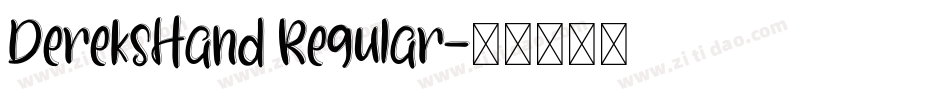 DereksHand Regular字体转换